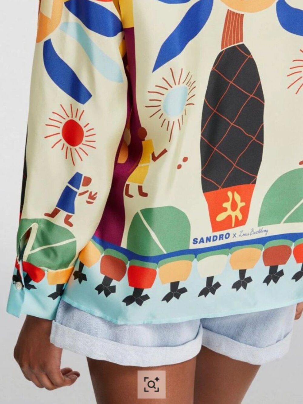Sandro x Louis Barthélemy Silk Graphic Shirt - Picture 4 of 12